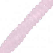 Top Facet kralen disc 3x2mm - Primrose pink-pearl shine coating